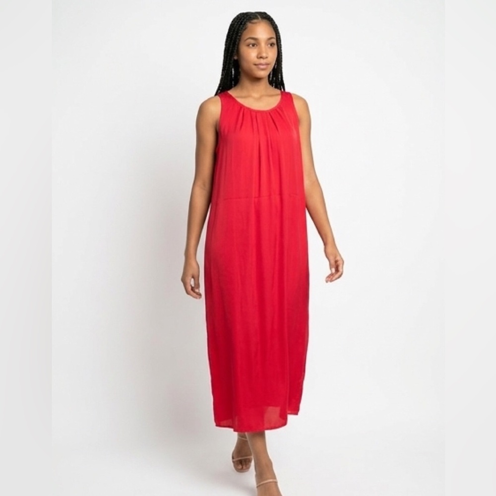 Dana Buchman silky red dress size large